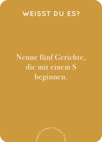 Erzähl mal! Das Dinnerquiz Zusatzmaterial