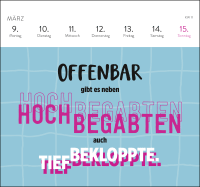 Postkartenkalender 2026: Kommst du auf mein Niveau oder soll ich runterkommen? Zusatzmaterial