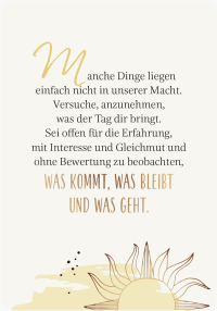 Der Moment ist dein Leben - Achtsamkeitskarten für zwischendurch Zusatzmaterial