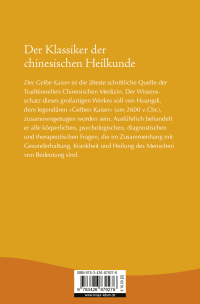 Zusatzmaterial 9783426879276 U4 von Der Gelbe Kaiser: Das Grundlagenwerk der Traditionellen Chinesischen Medizin