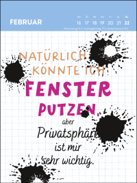 Wochenkalender 2026: Warum in die Ferne schweifen, wenn das Sofa liegt so nah? Zusatzmaterial