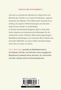 Zusatzmaterial 9783426293065 U4 von Einfach zufrieden von Thich Nhat Hanh