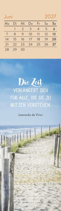 Lesezeichenkalender 2027: Ein wenig Zeit für dich Zusatzmaterial