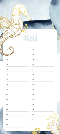 Immerwährender Geburtstagskalender Maritim Zusatzmaterial