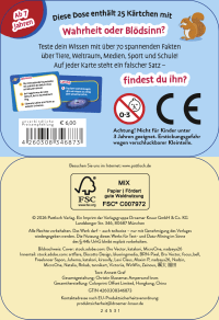 Zusatzmaterial 4260308346873 U4 von Wahrheit oder ausgedacht?: Das lustige Quizspiel für Kinder