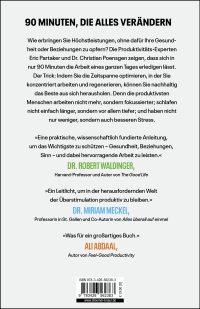 Zusatzmaterial 9783426562383 U4 von Ultraproductive: Die 90-Minuten-Methode für mehr Fokus, besseren Schlaf und weniger Stress von Eric Partaker, Dr. Christian Poensgen