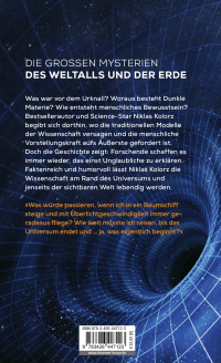 Zusatzmaterial 9783426447123 U4 von Die letzten Rätsel des Universums: Dunkle Materie, Schwarze Löcher, Zeitreisen – Wie die Wissenschaft das Unerklärliche erklärt von Niklas Kolorz