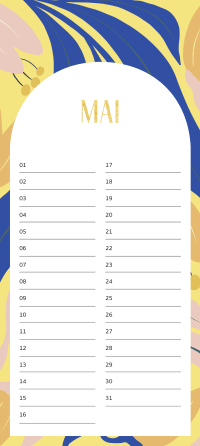 Immerwährender Geburtstagskalender Blumen Zusatzmaterial