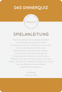 Erzähl mal! Das Dinnerquiz Zusatzmaterial