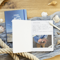 Notizbuch Strand Wind Meer Zusatzmaterial