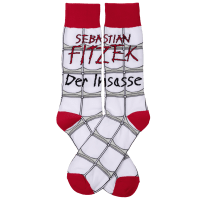 Sebastian Fitzek-Socken "Der Insasse" Größe 41-46 Zusatzmaterial