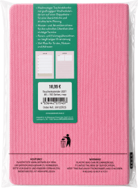 Zusatzmaterial 4036442015407 U4 von Taschenkalender A5 2027: Blütenmotiv, bestickt, rosa