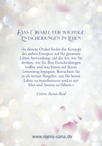 Zusatzmaterial 9783426658925 U4 von Das Orakel der 7 Energien: 49 Karten mit Anleitungsbuch  von Colette Baron-Reid, Jena DellaGrottaglia