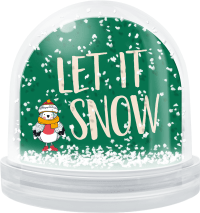 Schneekugel klein zum Selbstgestalten: Let it Snow / Cute Christmas Friends Zusatzmaterial