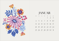 Zusatzmaterial PA 4036442015407 innen 011 von Taschenkalender A5 2027: Blütenmotiv, bestickt, rosa