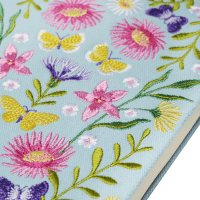 Blütenträume Notizbuch bestickt, A5 - 240 Seiten, mint Zusatzmaterial