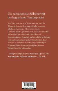 Zusatzmaterial 9783426302040 U4 von Open: Das Selbstporträt von Andre Agassi