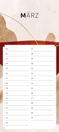 Immerwährender Geburtstagskalender Pattern Zusatzmaterial