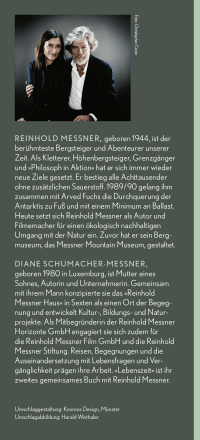Zusatzmaterial KL 978 3 10 397819 3 hinten von Lebenszeit: Vom Wert der Vergänglichkeit von Diane Messner, Reinhold Messner