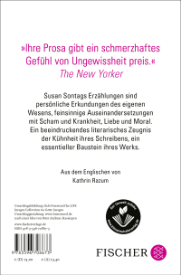 Zusatzmaterial 9783596708673 U4 von Wie wir jetzt leben: Erzählungen von Susan Sontag