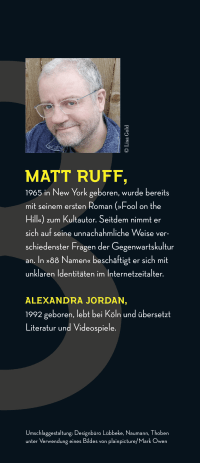 Zusatzmaterial KL 978 3 596 70093 6 hinten von 88 Namen: Roman von Matt Ruff