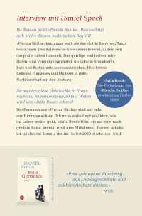 Zusatzmaterial U2 978 3 596 70261 9 von Piccola Sicilia: Roman von Daniel Speck
