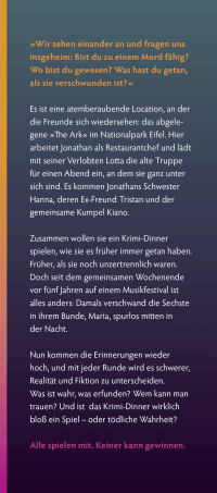 Zusatzmaterial KL 978 3 651 02515 8 vorne von Das Dinner – Alle am Tisch sind gute Freunde. Oder?: Thriller von Emily Rudolf