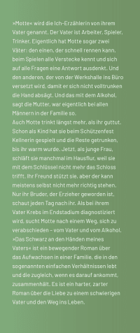 Zusatzmaterial KL 978 3 10 397657 1 vorne von Das Schwarz an den Händen meines Vaters: Roman von Lena Schätte