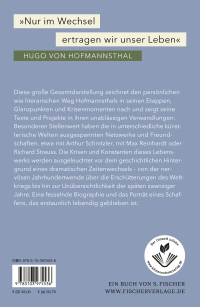 Zusatzmaterial 9783103975536 U4 von Hugo von Hofmannsthal: Grenzenlose Verwandlung: Biographie  von Elsbeth Dangel-Pelloquin, Alexander Honold