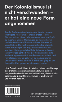 Zusatzmaterial 9783103975802 U4 von Datenraub – Der neue Kolonialismus von Big Tech und wie wir uns dagegen wehren können von Ulises A. Mejias, Nick Couldry