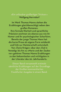 Zusatzmaterial 9783103976472 U4 von Die Erzählungen  von Thomas Mann