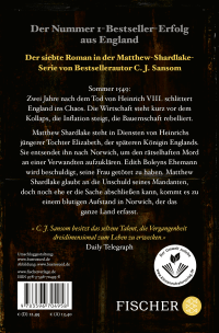 Zusatzmaterial 9783596704958 U4 von Die Gräber der Verdammten: Historischer Kriminalroman von C.J. Sansom