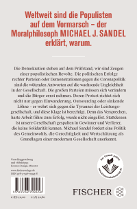 Zusatzmaterial 9783596709458 U4 von Vom Ende des Gemeinwohls: Wie die Leistungsgesellschaft unsere Demokratien zerreißt von Michael J. Sandel