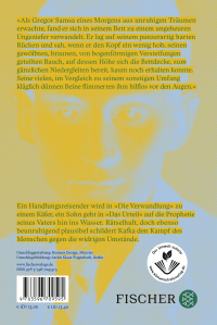 Zusatzmaterial 9783596709595 U4 von Das Urteil / Die Verwandlung: Erzählungen. Originalfassung von Franz Kafka