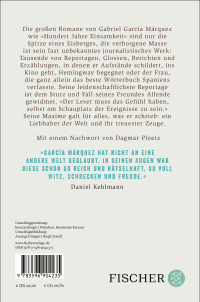 Zusatzmaterial 9783596904235 U4 von Der schönste Beruf der Welt: Journalistische Texte und Reportagen aus fünf Jahrzehnten von Gabriel García Márquez