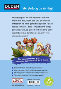 Zusatzmaterial 9783737336420 U4 von Duden Leseprofi – Dino-Baby in großer Gefahr, 1. Klasse von Sabine Stehr, Pascal Nöldner