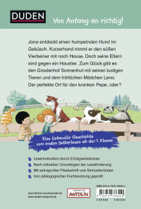 Zusatzmaterial 9783737336550 U4 von Duden Leseprofi – Rettung für Hund Pepe, 1. Klasse  von Annette Moser, Sabine Rothmund