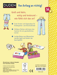 Zusatzmaterial 9783737336598 U4 von Duden 36+: Formen und Gegensätze: Mit Fühlflächen zum Tasten und Begreifen von Hanneliese Schulze, Catharina Westphal