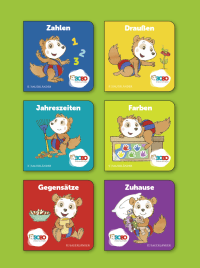 Zusatzmaterial 9783737361897 U4 von Bobo Siebenschläfer kann das schon (Würfel): Erstes Lernen: Farben, Zahlen, Jahreszeiten, Gegensätze, Draußen, Zuhause