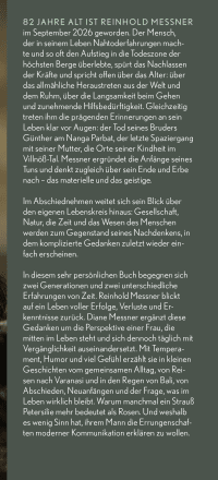 Zusatzmaterial KL 978 3 10 397819 3 vorne von Lebenszeit: Vom Wert der Vergänglichkeit von Diane Messner, Reinhold Messner