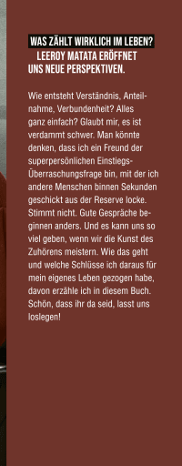 Zusatzmaterial KL 978 3 596 70797 3 vorne von Zuhören ist die beste Antwort: Was ich aus meinen Begegnungen gelernt habe von Leeroy Matata