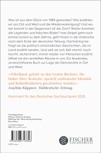 Zusatzmaterial 9783596713356 U4 von Fabelland: Der Osten, der Westen, der Zorn und das Glück von Ines Geipel