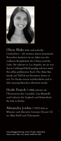 Zusatzmaterial KL 978 3 596 70763 8 hinten von The Atlas Six: Wissen ist tödlich von Olivie Blake