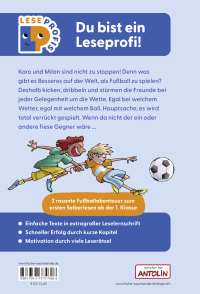 Zusatzmaterial 9783737374606 U4 von Leseprofis – Voll im Fußballfieber!, 1. Klasse (Doppelband) von Sabine Stehr, Jan Birck