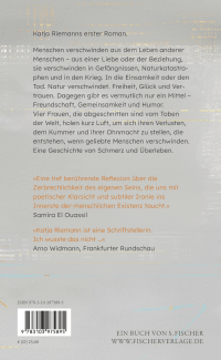 Zusatzmaterial 9783103975895 U4 von Nebel und Feuer: Roman von Katja Riemann