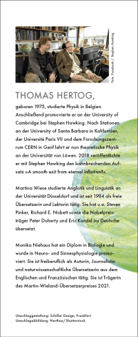 Zusatzmaterial KL 978 3 10 390016 3 hinten von Der Ursprung der Zeit – Mein Weg mit Stephen Hawking zu einer neuen Theorie des Universums von Thomas Hertog