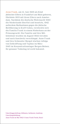 Zusatzmaterial KL 978 3 596 71077 5 hinten von Gesamtausgabe: Tagebücher – Geschichten und Ereignisse aus dem Hinterhaus – Erzählungen – Briefe – Fotos und Dokumente von Anne Frank