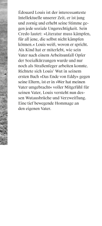 Zusatzmaterial KL 978 3 10 397428 7 vorne von Wer hat meinen Vater umgebracht von Édouard Louis