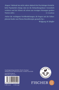 Zusatzmaterial 9783596422500 U4 von Therapeut und Klient von Carl R. Rogers