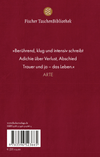 Zusatzmaterial 9783596523665 U4 von Trauer ist das Glück, geliebt zu haben von Chimamanda Ngozi Adichie